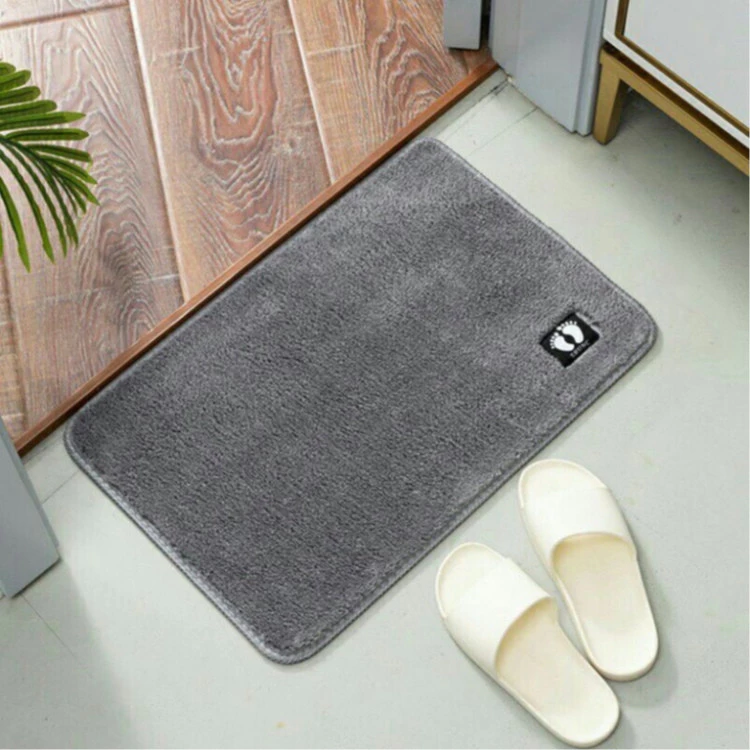 Thảm lau chân hình chữ nhật chất liệu len mềm mịn dày dặn chống trơn trượt - PTLUXURY