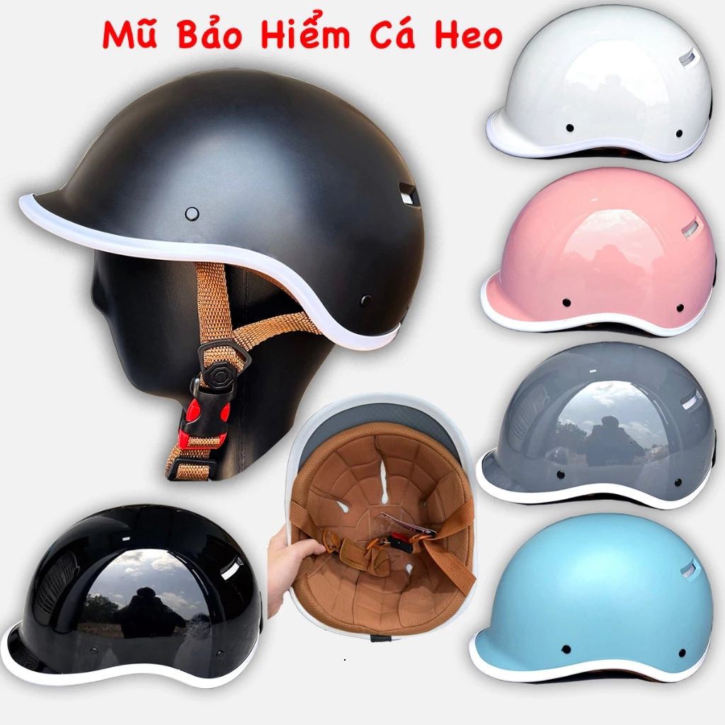 Bảo Hiểm Cá Heo Cao Cấp Gái - Tặng Charm Tai Gấu, Quà Tặng Độc Lạ