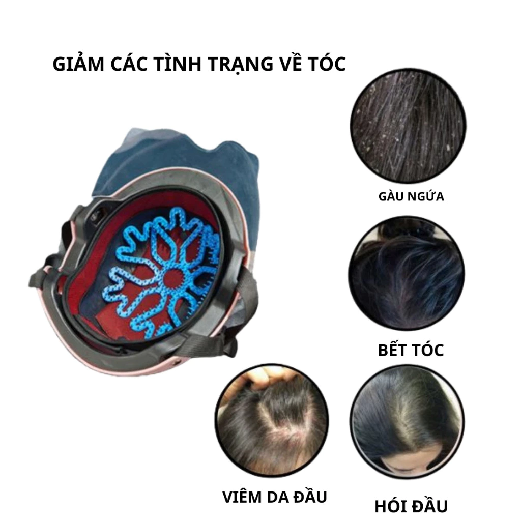 Lót Mũ Nón Bảo Hiểm Chống Xệp Tóc Silicon Massage Dưỡng Da, Thuận Tính