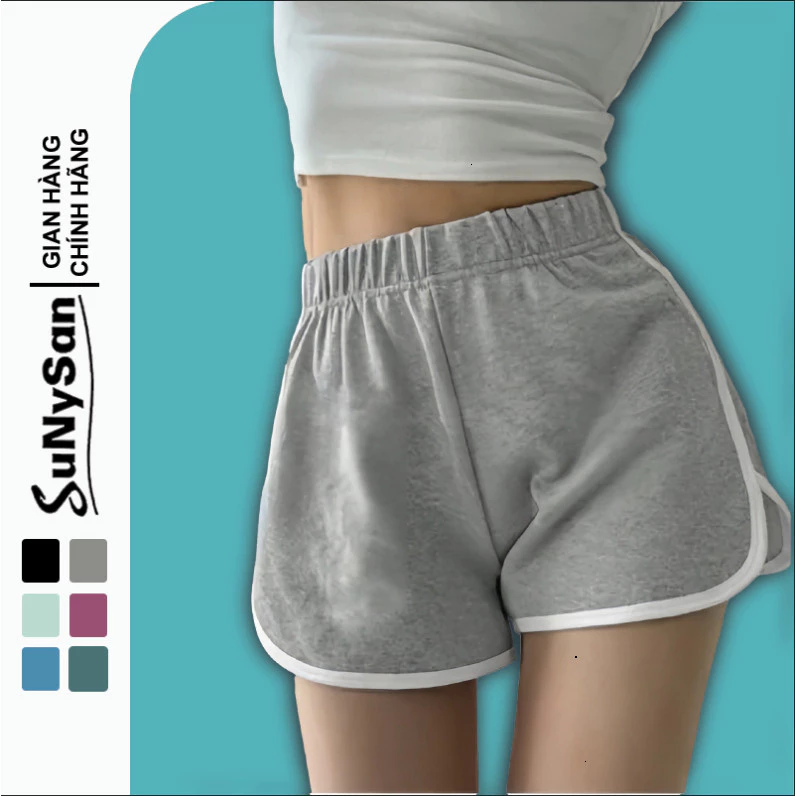 Quần Đùi Nữ Thể Thao  Tập Gym Yoga Mặc Nhà Cotton SUNYSAN QN01 Xu Hướng