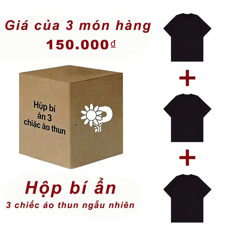 COD Túi mù Áo thun tee nam nữ unisex Kích thước và màu sắc có thể lựa chọn (họa tiết giao ngẫu nhiên) Áo Phông Boy Phố