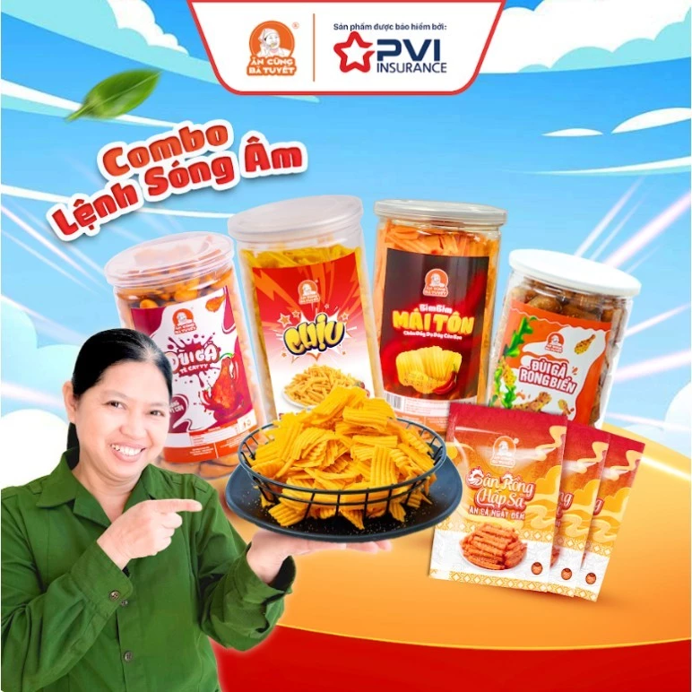 COMBO LỆNH SÓNG ÂM:1 hũ chịu -1 hũ đùi gà tê cay-1 gà rong biển-1 hũ mái tôn + 3 gân rồng M70