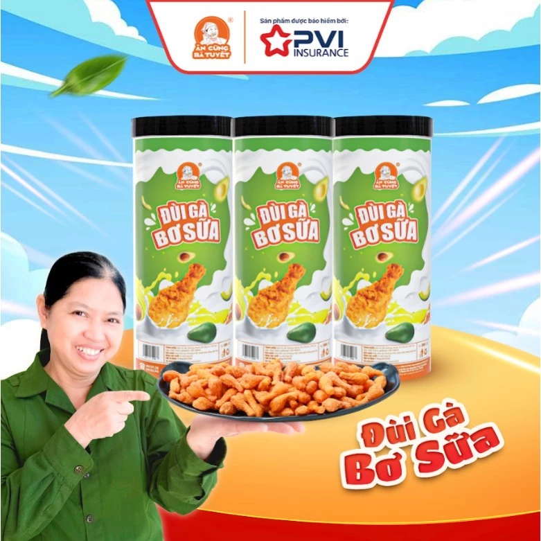 Combo x3 Đùi Gà Bơ Sữa Khổng Lồ - CHẤT LƯỢNG ĐẶC BIỆT của ĂN CÙNG BÀ TUYẾT M32