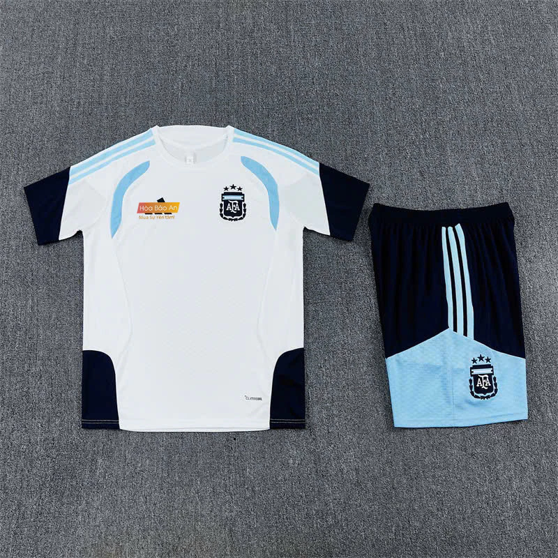 Áo Bóng Đá Quần Cùng Túi Tuyển Argentina WC 2026/27 Trắng Đen Cao Cấp - Hòa Bảo An Shop