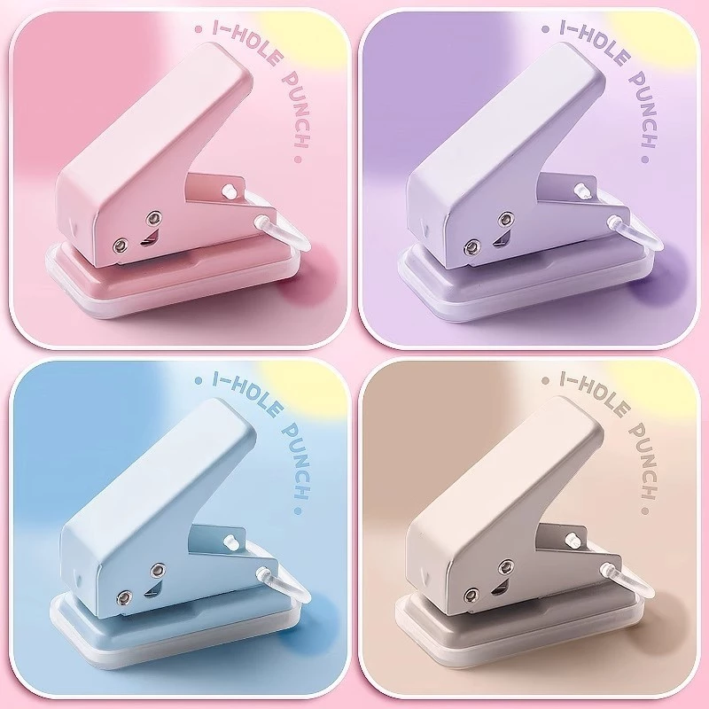 Dụng cụ bấm lỗ giấy mini đục lỗ giấy đơn làm sổ còng bullet journal văn phòng phẩm phong cách Hàn Quốc