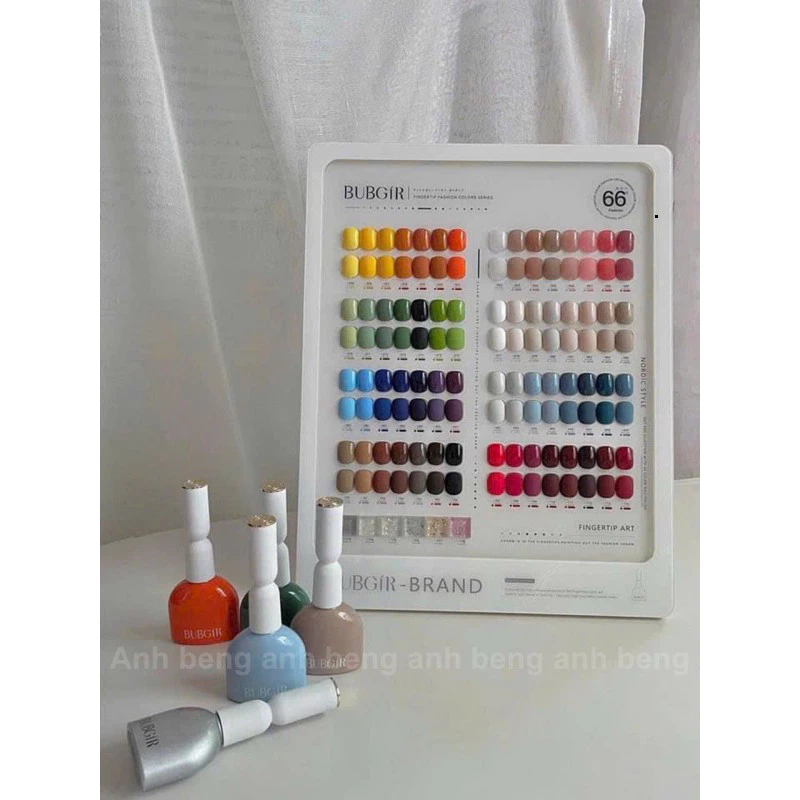 Sét sơn gel 66 màu BUBGIR chất sơn đặc mướt bóng