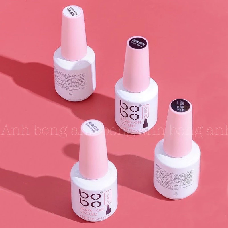 Sơn gel bobo đen trắng.☄️FREESHIP☄️ Hàng chính hãng