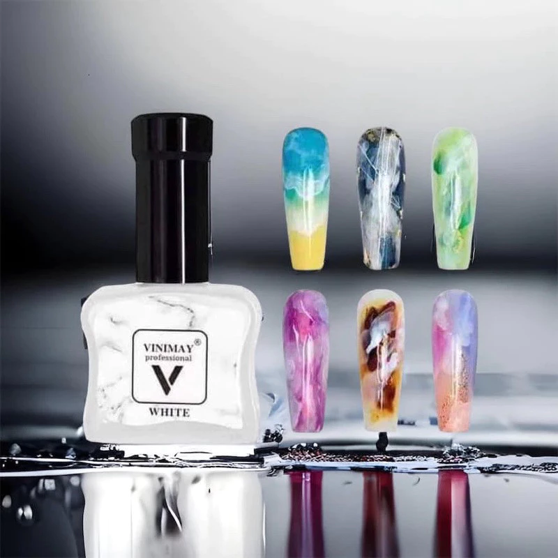 Cồn loang trắng, đen Vinimay chính hãng - loang cồn trang trí móng tay nghệ thuật 15ml