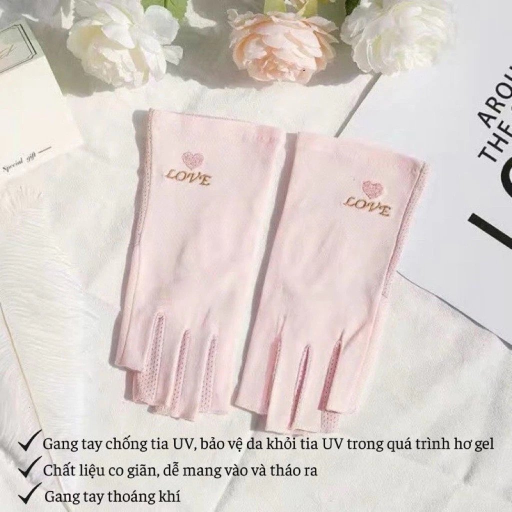 Găng tay làm nail chống tia uv hàng chính hãng