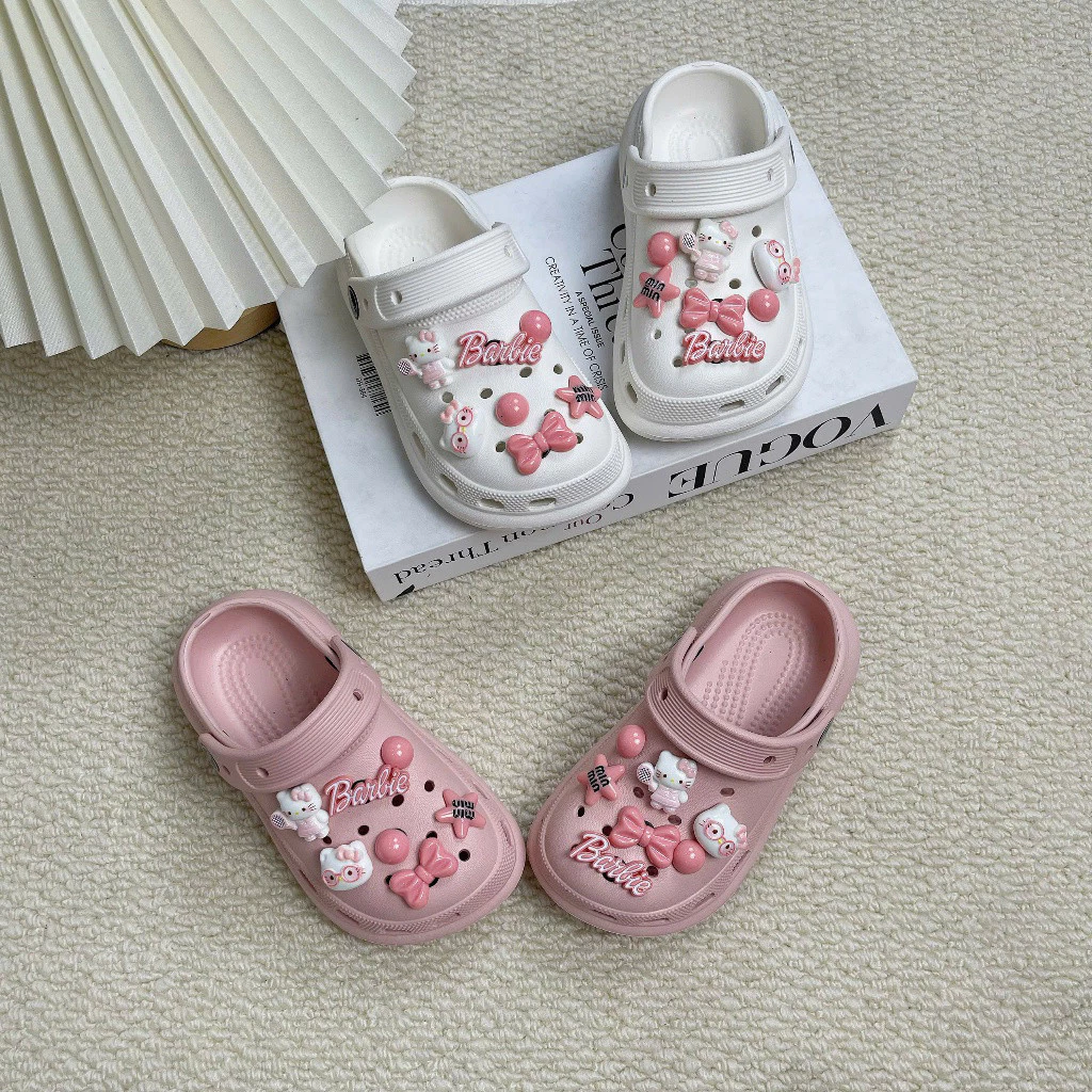 Dép sục eva siêu nhẹ cho bé tặng kèm charm gắn dép dễ thương (1611)