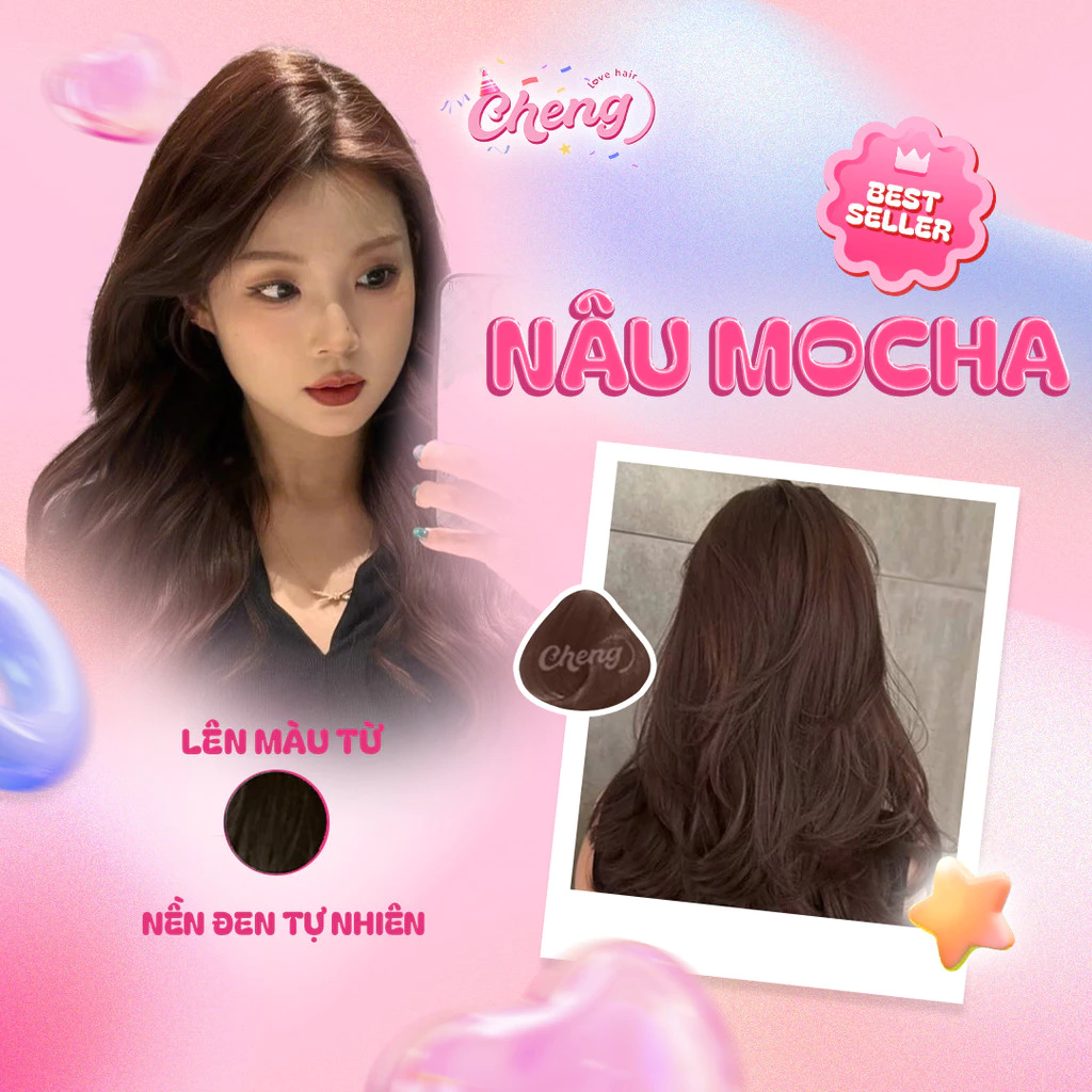Thuốc Nhuộm Tóc Màu NÂU MOCHA Không Tẩy | Chenglovehair, Chenglovehairs