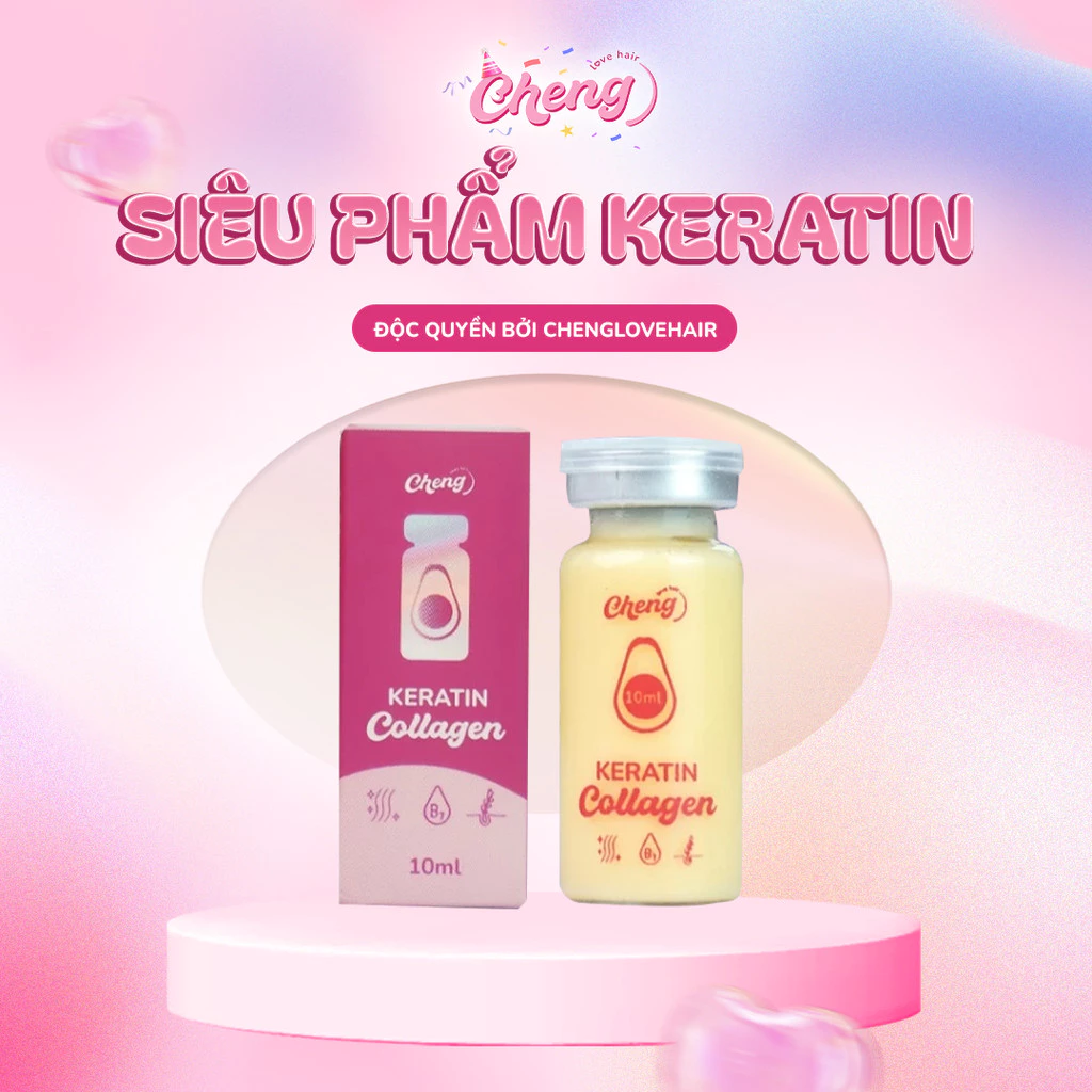 KERATIN COLLAGEN CHENGLOVEHAIR - Hỗ trợ phục hồi tóc nát, hư tổn, giảm xót khi nhuộm tóc