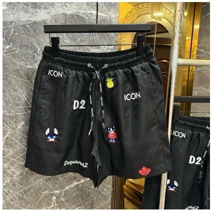 Quần đùi gió Dsquared2 thêu hình chó dứa thiết kế hot trend Nam nữ New 2025 Hot Trend 2026