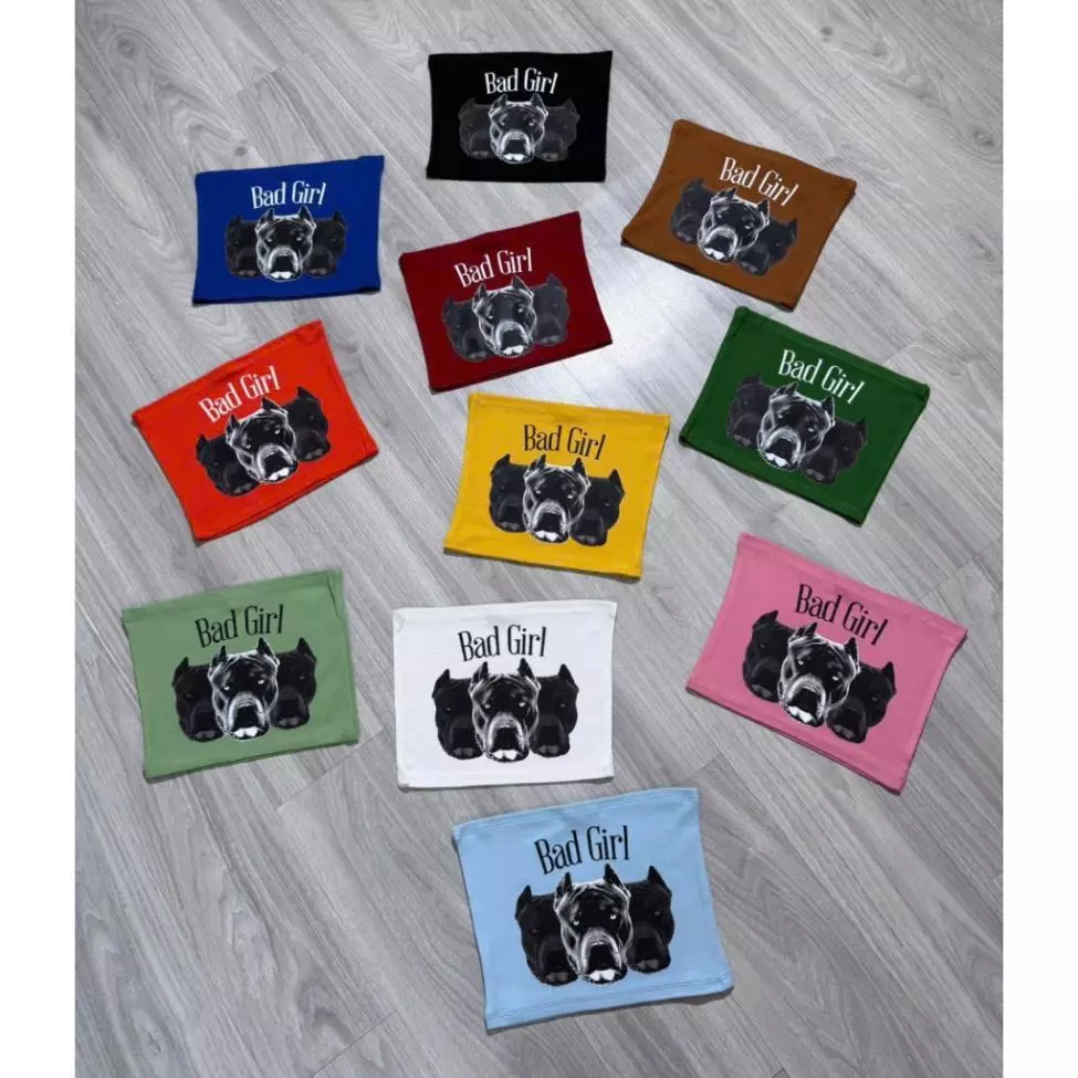 Áo ống croptopn in hình mặt 3 con cờ hó bad girl cực xinh YBM