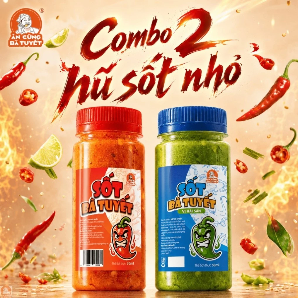 Combo 2 hũ sốt nhỏ Sốt Bà Tuyết - ĂN CÙNG BÀ TUYẾT M77