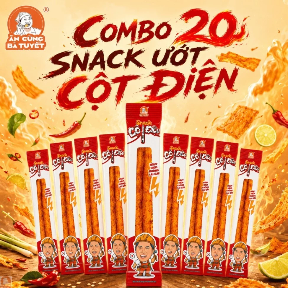 COMBO 20 SNACK ƯỚT CỘT ĐIỆN - ĂN CÙNG BÀ TUYẾT M7