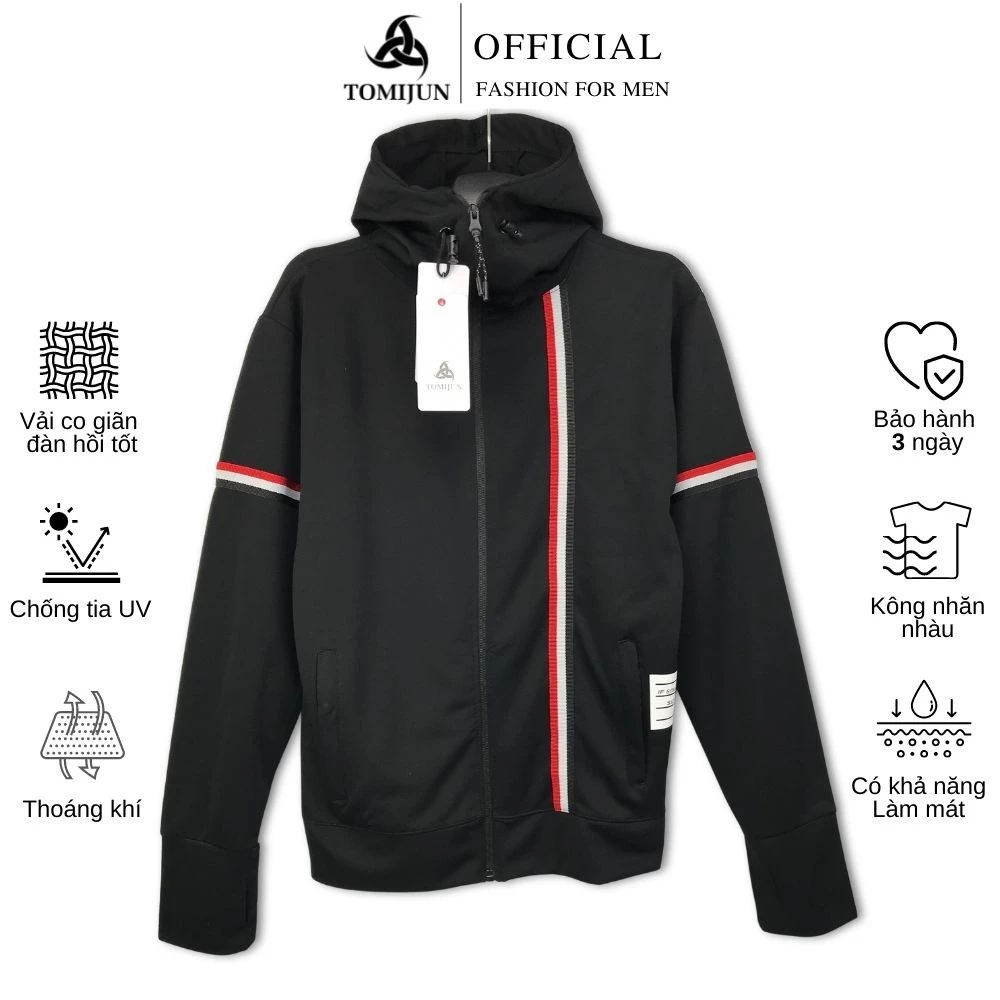 Áo Nắng Nam Nữ Chất Liệu Poly Hàng Loại 1 Quảng Châu Phối Sọc Thẳng Unisex Nam Nữ Chống Tia Uv, Thoáng Khí