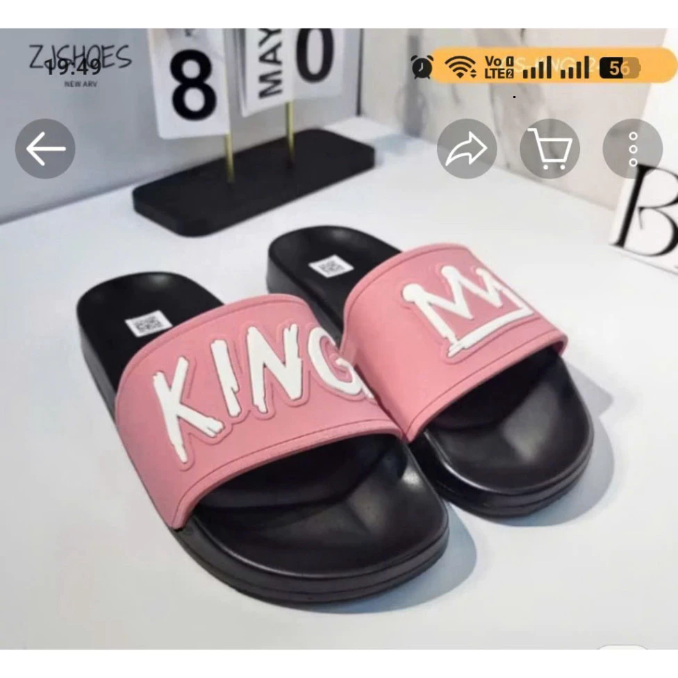 Dép lê quai ngang nam nữ, king  cực chất tại Shop, đế cao 3cm 2 Màu cực đẹp