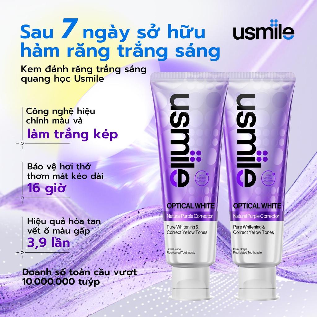 Kem đánh răng usmile Optical White 100g Làm trắng & khử ố vàng Răng nhạy cảm…