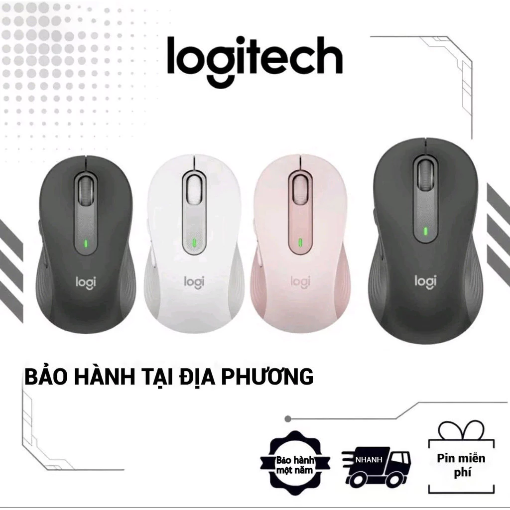 Chuột không dây Logitech Signature M650 [Bluetooth/USB không dây/Cảm ứng im lặng/Thiết kế tiện dụng]