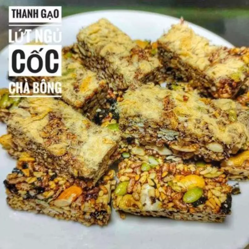 [Loại siêu chất lượng] Thanh gạo lứt chà bông mix hạt dinh dưỡng, ít ngọt siêu bổ dưỡng