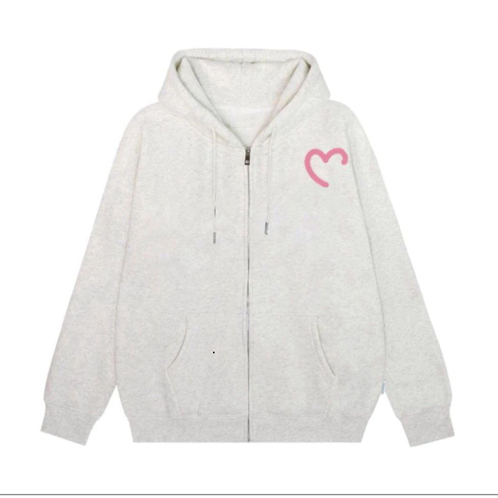 Áo Hoodie Zip Đôi Nam Nữ Form Rộng In Nửa Trái Tim Phong Cách Đơn Giản , Chất Liệu Nỉ Bông Dày Dặn Ấm Áp P3 MAGIC BEE