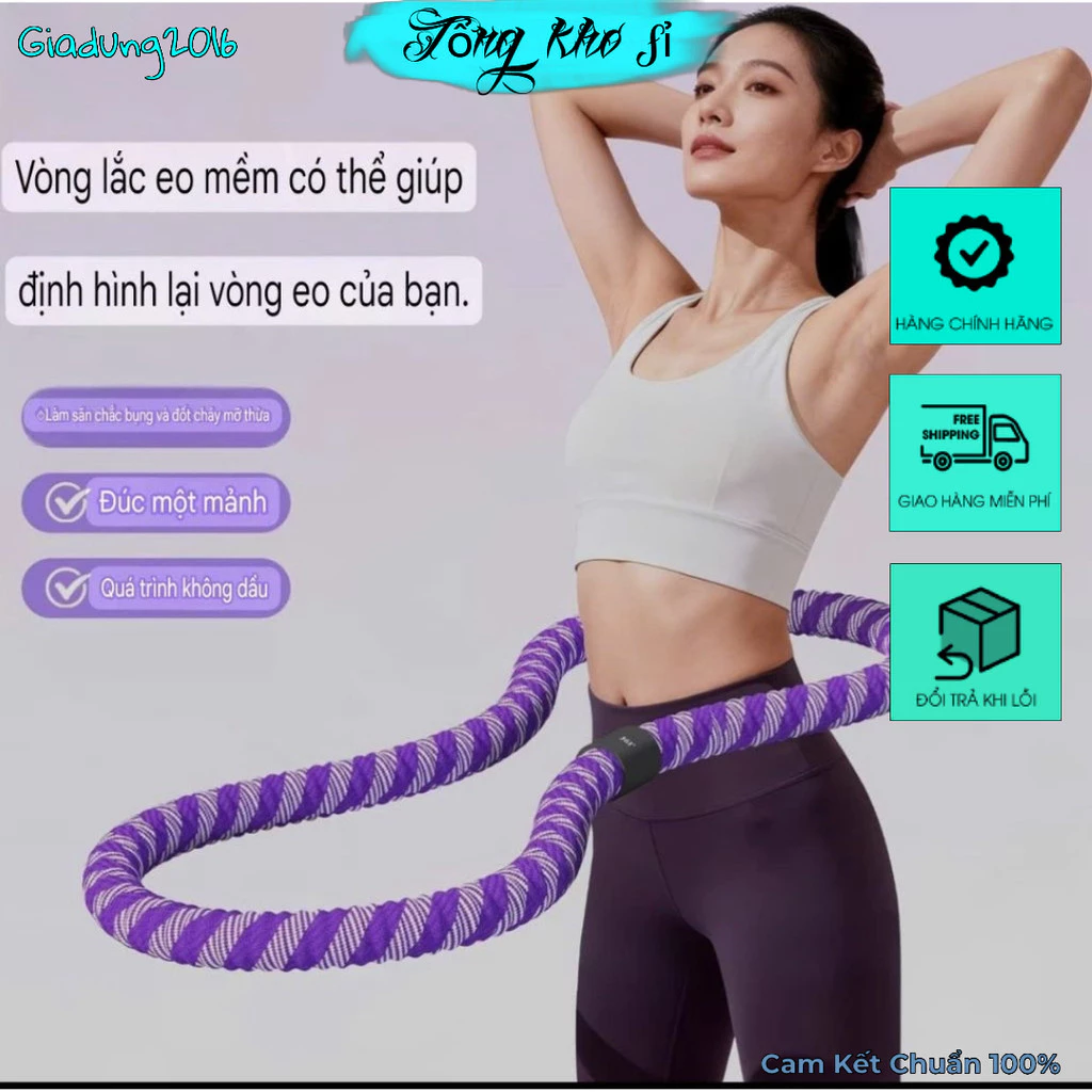 Vòng Lắc Eo Lò Xo Thép Bọc Nhựa Mềm - Eo Thon Gọn Ngay Tại Nhà - giadung2016