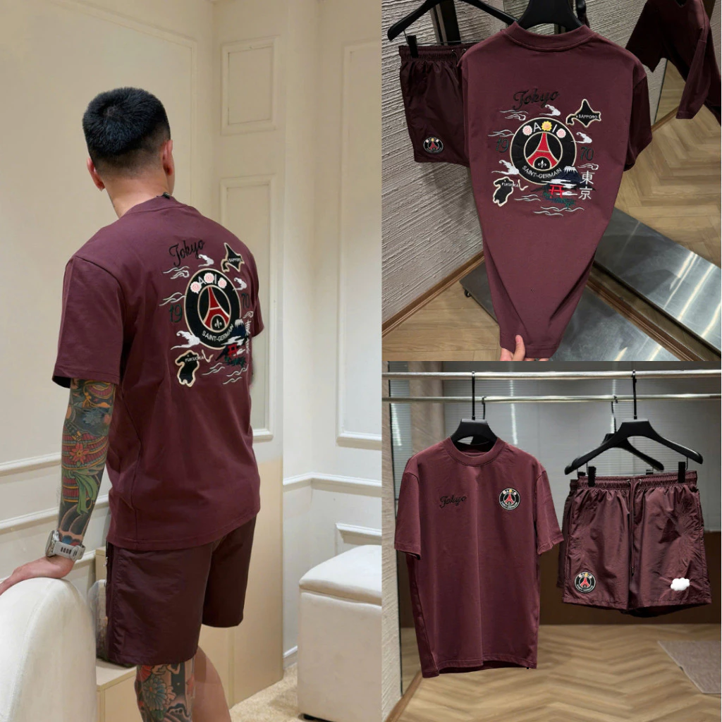 💝HOT💝 Bộ đồ nam hè PARIS X TOKYO chính hãng thêu tinh tế, cotton cao cấp, thoáng mát, mặc đi chơi dạo phố