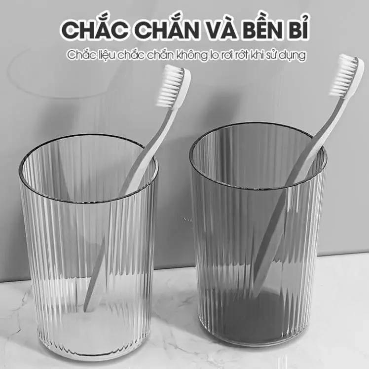 Cốc nước súc miệng, cốc đánh răng, ly uống nước A01 nhựa MEKA trong suốt 280ml Việt Nhật 6374