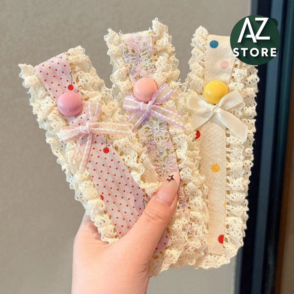 Set 2 Băng Đô Miếng Dán Tóc Velcro Magic Dán Hoa Dễ Thương Thời Trang Hàn Quốc - Phụ Kiện Tóc AZ- STORE
