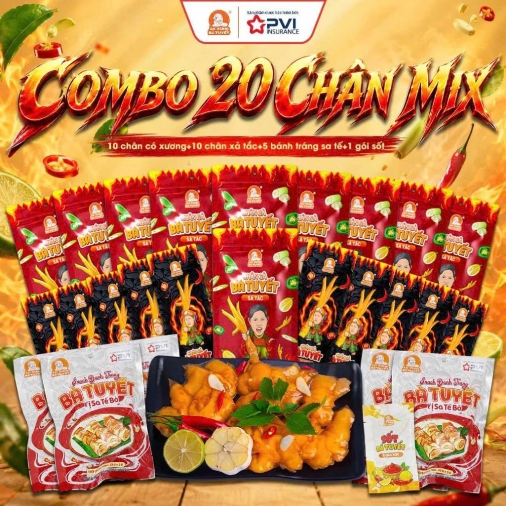 COMBO 20 CHÂN GÀ BÀ TUYẾT MIX - ĂN CÙNG BÀ TUYẾT