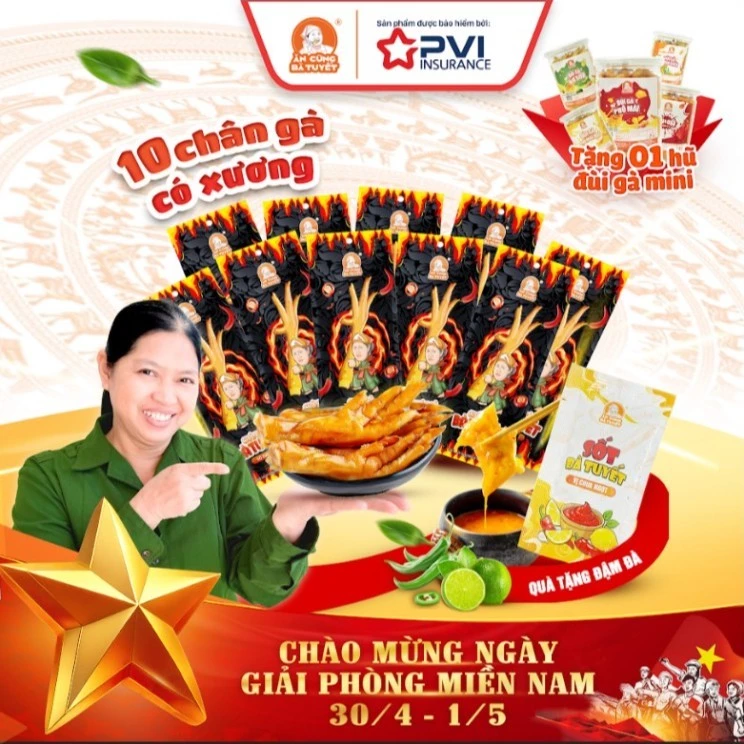 COMBO TRI ÂN gồm 10 chân gà + 1 hũ đùi gà - ĂN CÙNG BÀ TUYẾT M64