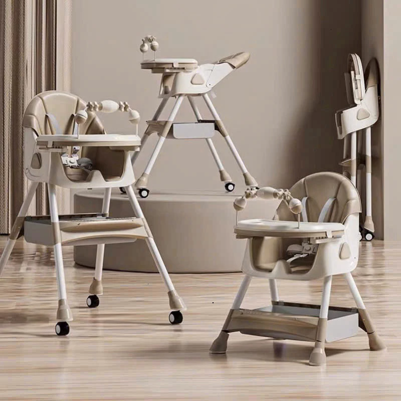 🧸𝑴𝒊𝒆̂̃𝒏 𝑺𝒊́𝒑🧸Ghế ăn dặm E-560 cao cấp 3 tư tế mẫu mới 2023 có bánh xe gấp gọn, ngả lưng cho bé_HulkKids