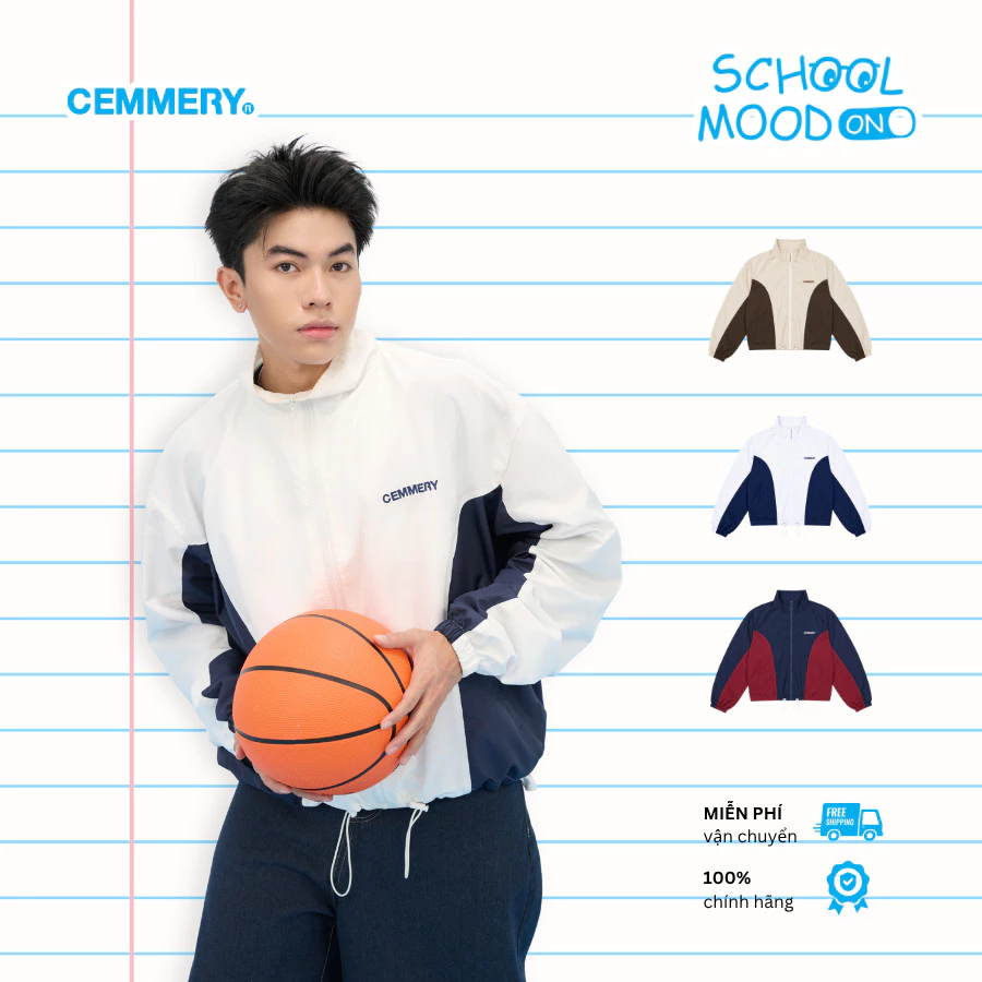 Áo Khoác Dù CEMMERY Local Brand Chính Hãng Kido Jacket Vải Dù Form Boxy Logo In 3 Màu