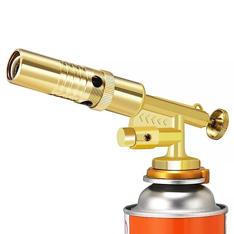 Đầu Khò Gas Mạ Đồng Nguyên Khối, Tự Động Đánh Lửa, Dụng Cụ Khò Mini Tiện Dụng và Hiệu Quả.