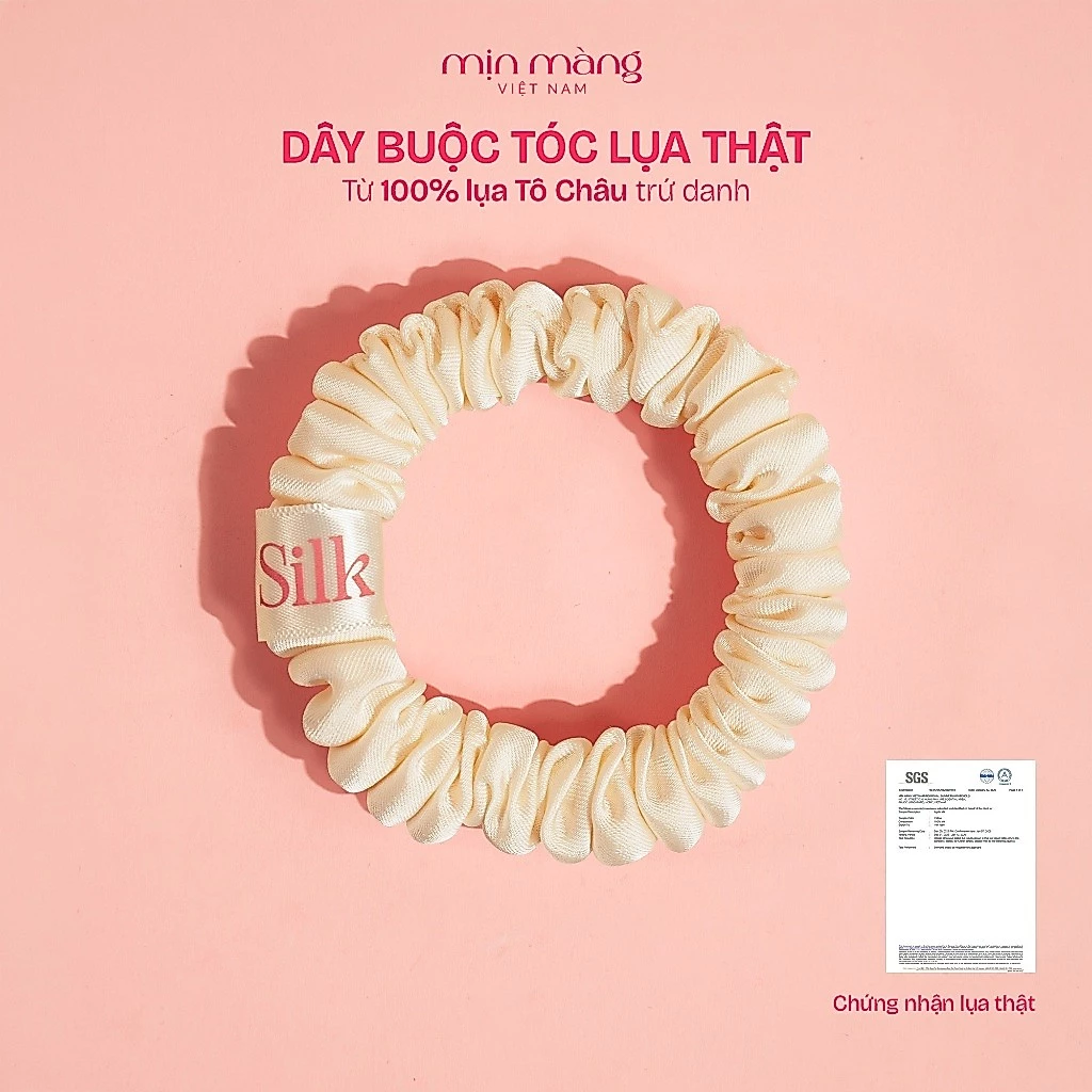 Dây Buộc Tóc Scrunchies Lụa To Phồng Giảm Gãy Rụng Tóc MỊN MÀNG VIỆT NAM Kiểm Định Lụa 100% Cao Cấp