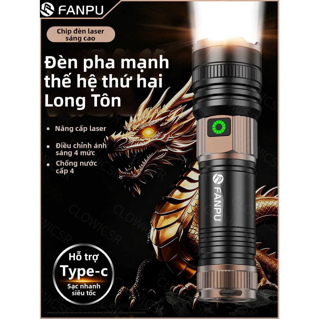 Đèn Pin Cầm Tay Đa Năng Công Suất Lớn Siêu Sáng , Đèn Hợp Kim Nhôm, Pin Trâu, Thu Phóng Tiêu Cự