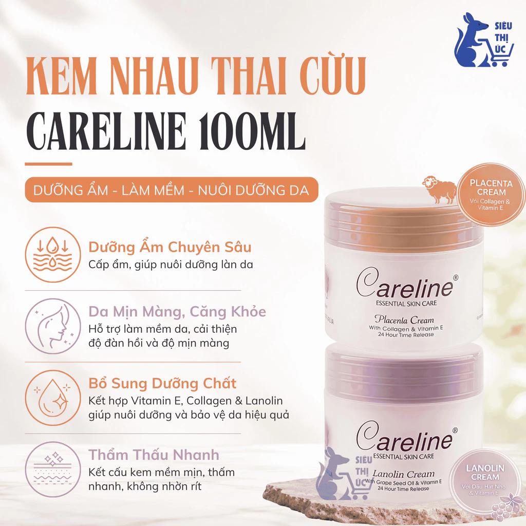 Kem Dưỡng Nhau Thai Cừu Careline 100ml
