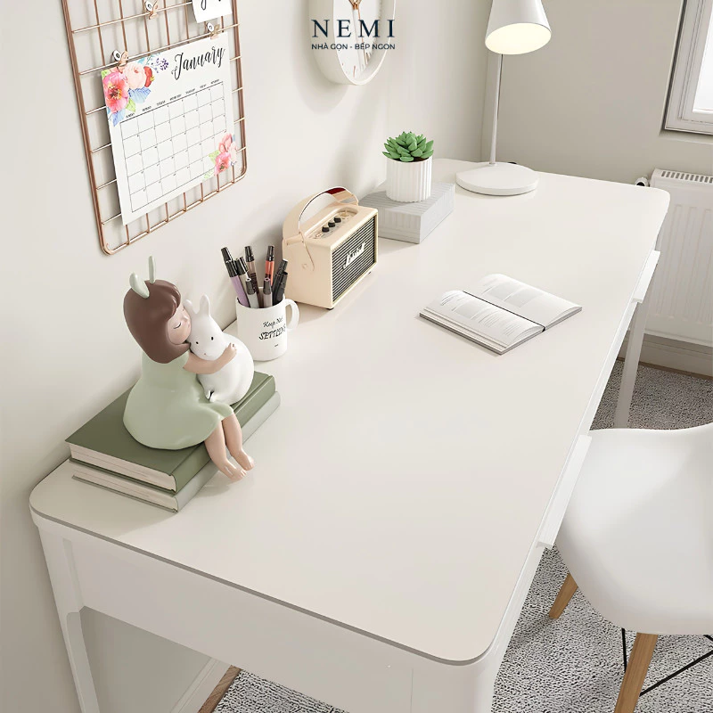 Tấm Lót Bàn NEMI Da PU, Tấm Trải Bàn Làm Việc Bàn Học Chống Thấm Nước, Chống Trơn Trượt Dễ Vệ Sinh
