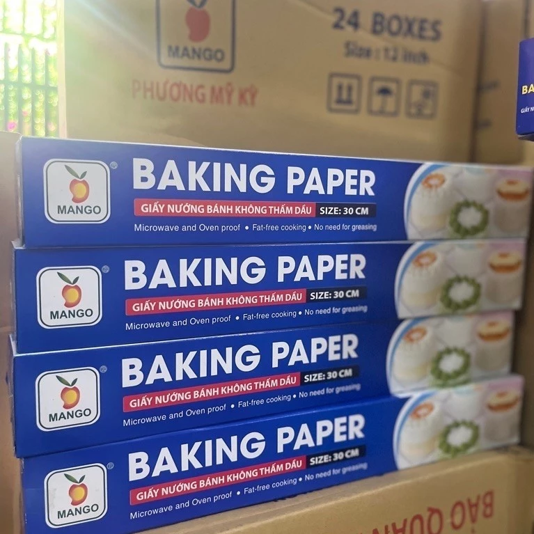 giấy nến nướng bánh baking paper cuộn 30cm dài 5m