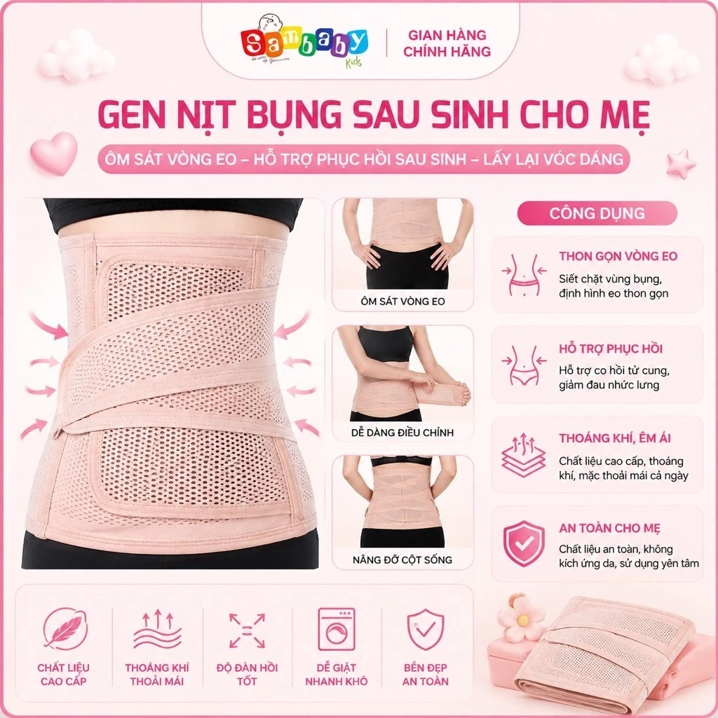Gen nịt bụng sau sinh cho mẹ