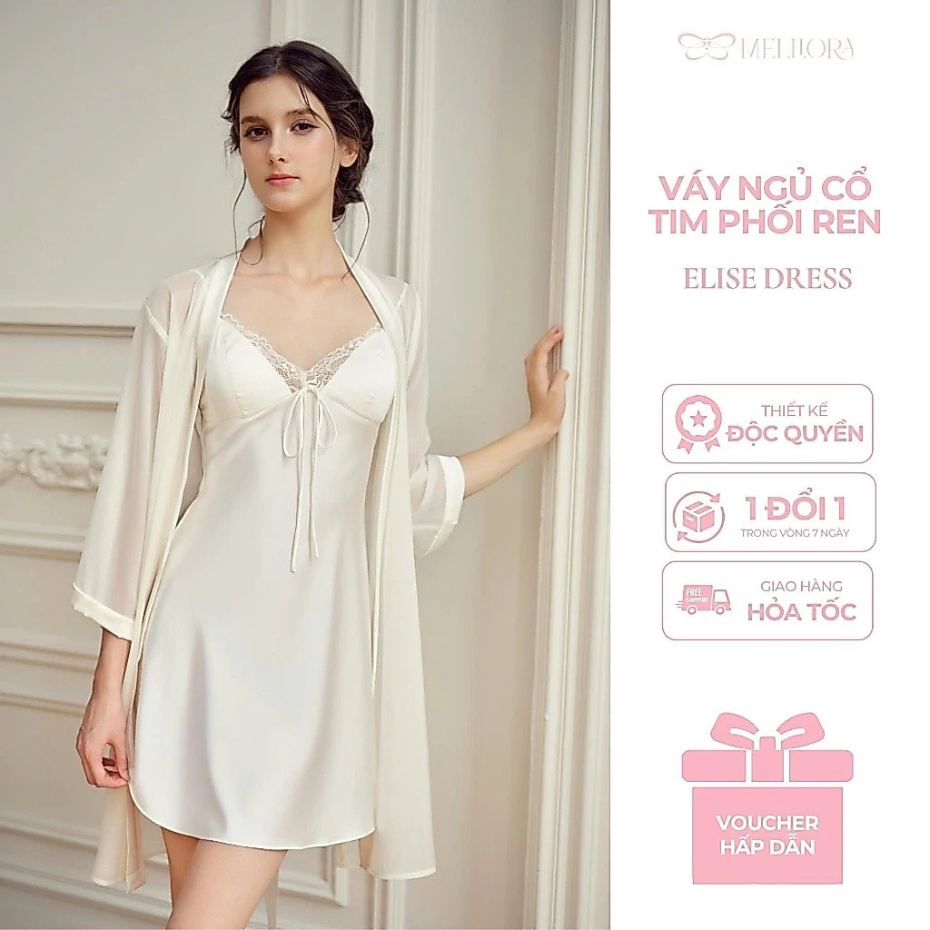 Váy Ngủ 2 Dây Lụa Latin Cao Cấp Có Đệm Mút – Đồ Ngủ Sexy Cổ Tim Quyến Rũ, Mặc Nhà Mềm Mịn Thoáng Mát