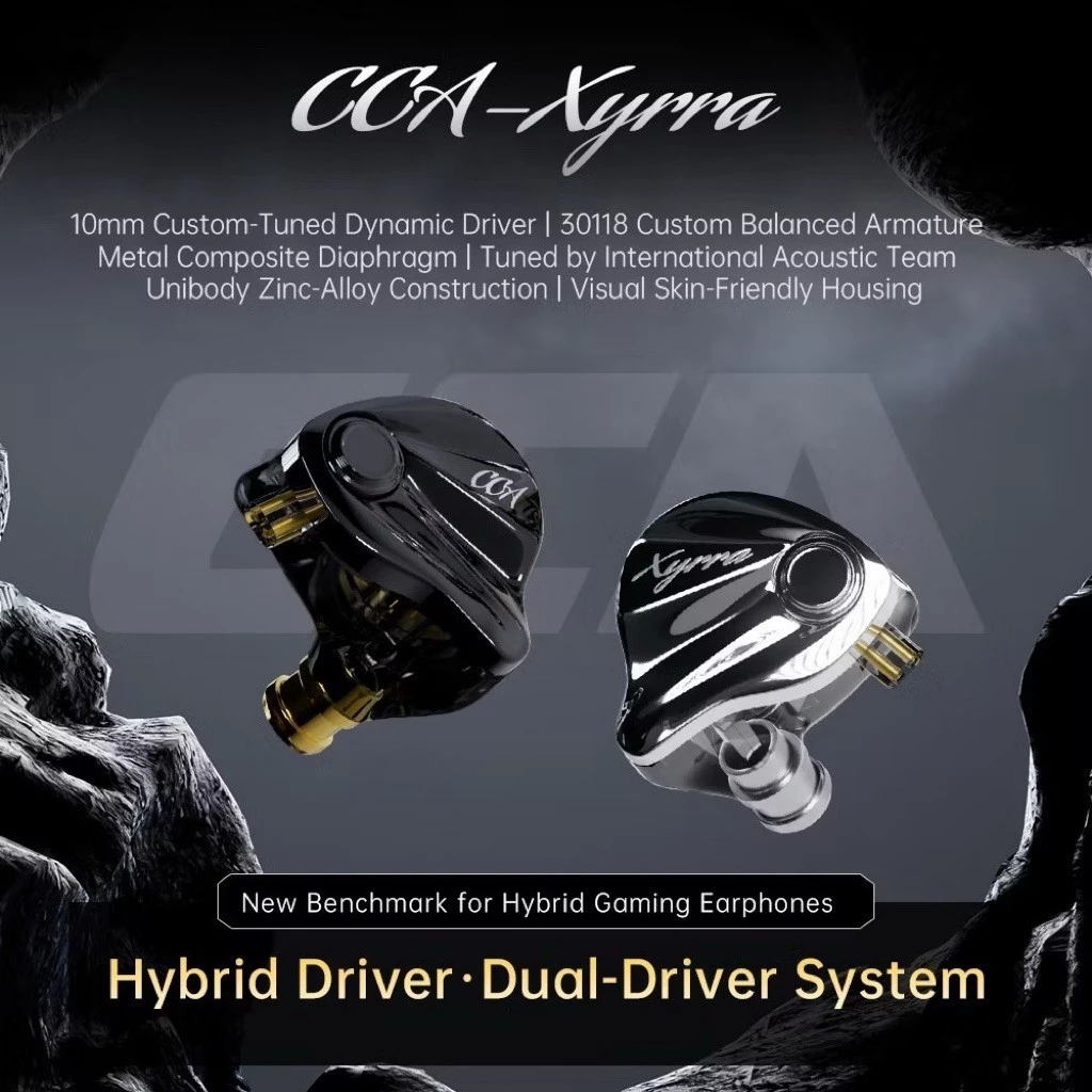 (NEW- BH6T) CCA Xyrra – Tai nghe Gaming In-ear 2 Driver Dynamic, Type-C, Âm thanh Hybrid Nghe Tạp