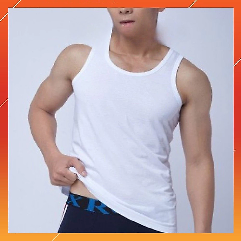 Vải nỉ không tay Cotton nam thoáng khí để mặc hàng ngày & thể thao