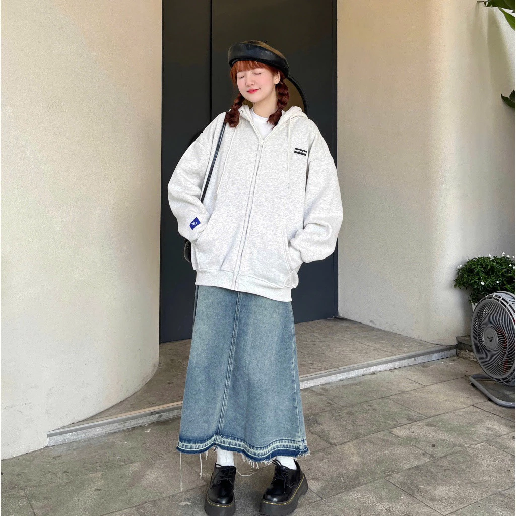 Áo Khoác Nỉ Hoodie Zip COTTON Tag NQ30 Form Rộng Nam Nữ Unisex 2026.....