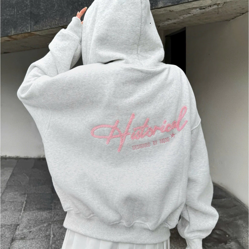 Áo Hoodie Chui Thêu Xù NQ30 MENTAL Nỉ Cotton Form Boxy Rộng Nam Nữ Unisex (KHÔNG XÙ LÔNG) 2026.....