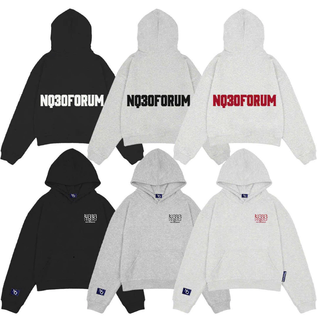 Áo Hoodie Chui Thêu Xù NQ30 AMOR Nỉ Cotton Form Boxy Rộng Nam Nữ Unisex (KHÔNG XÙ LÔNG) 2026.....