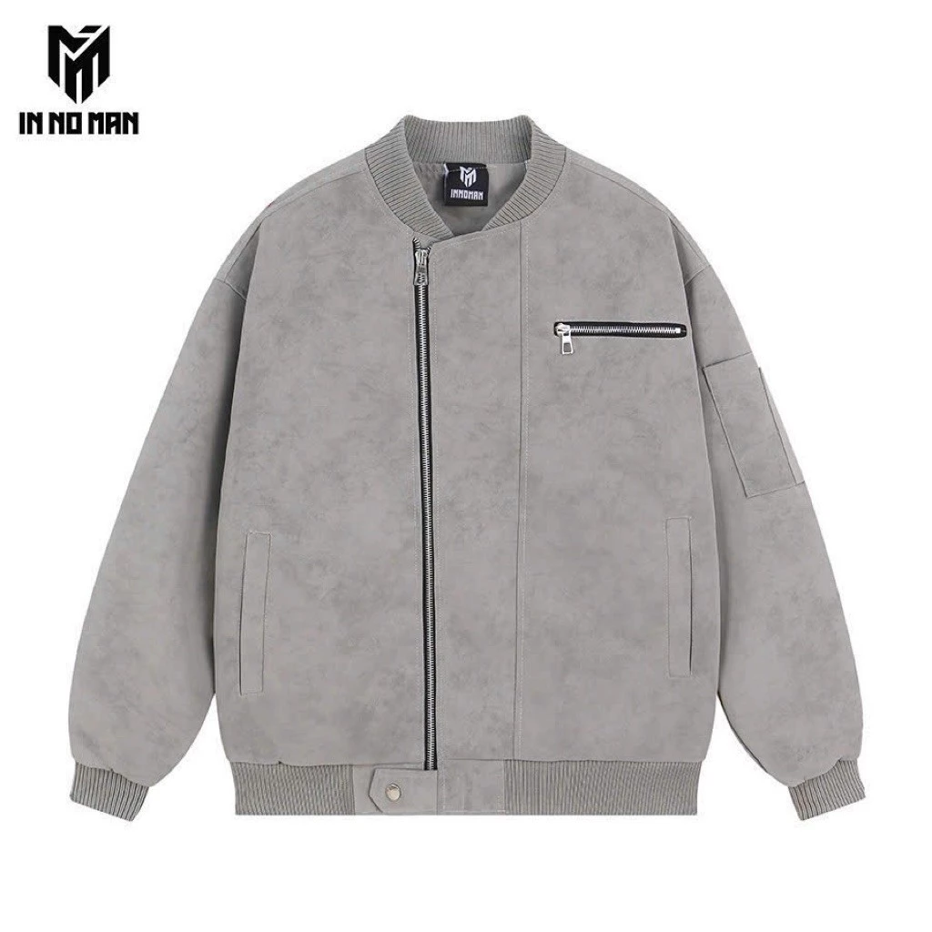 Áo Khoác Bomber Nam Da Lộn – Thiết Kế Cá Tính, Thời Trang