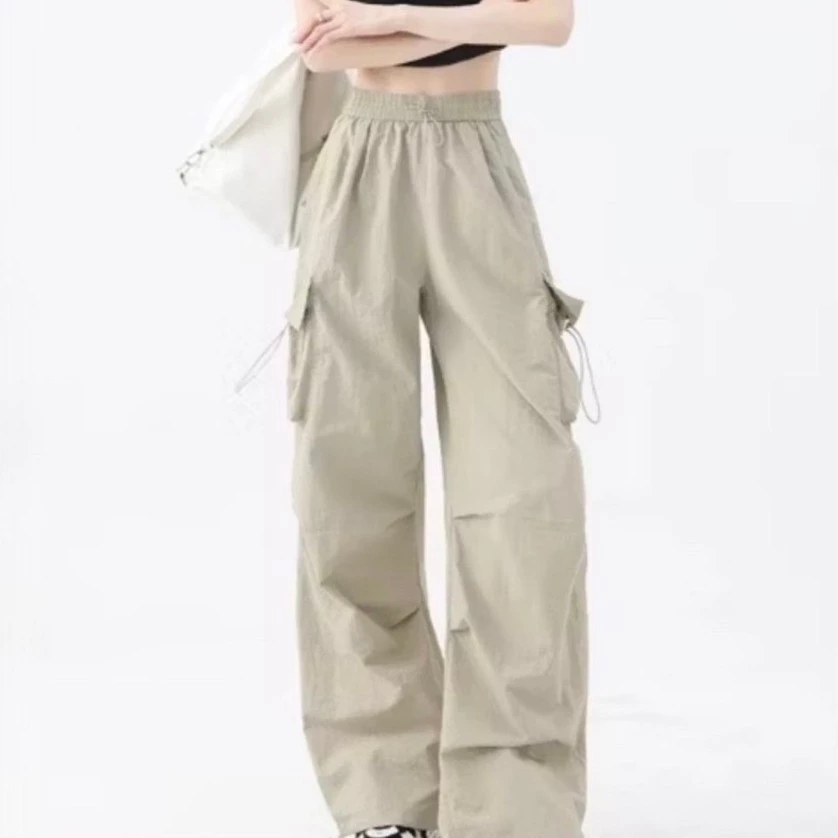Quần dù ống suông, cá tính , thể thao freesize 45-60kg mặc xinh