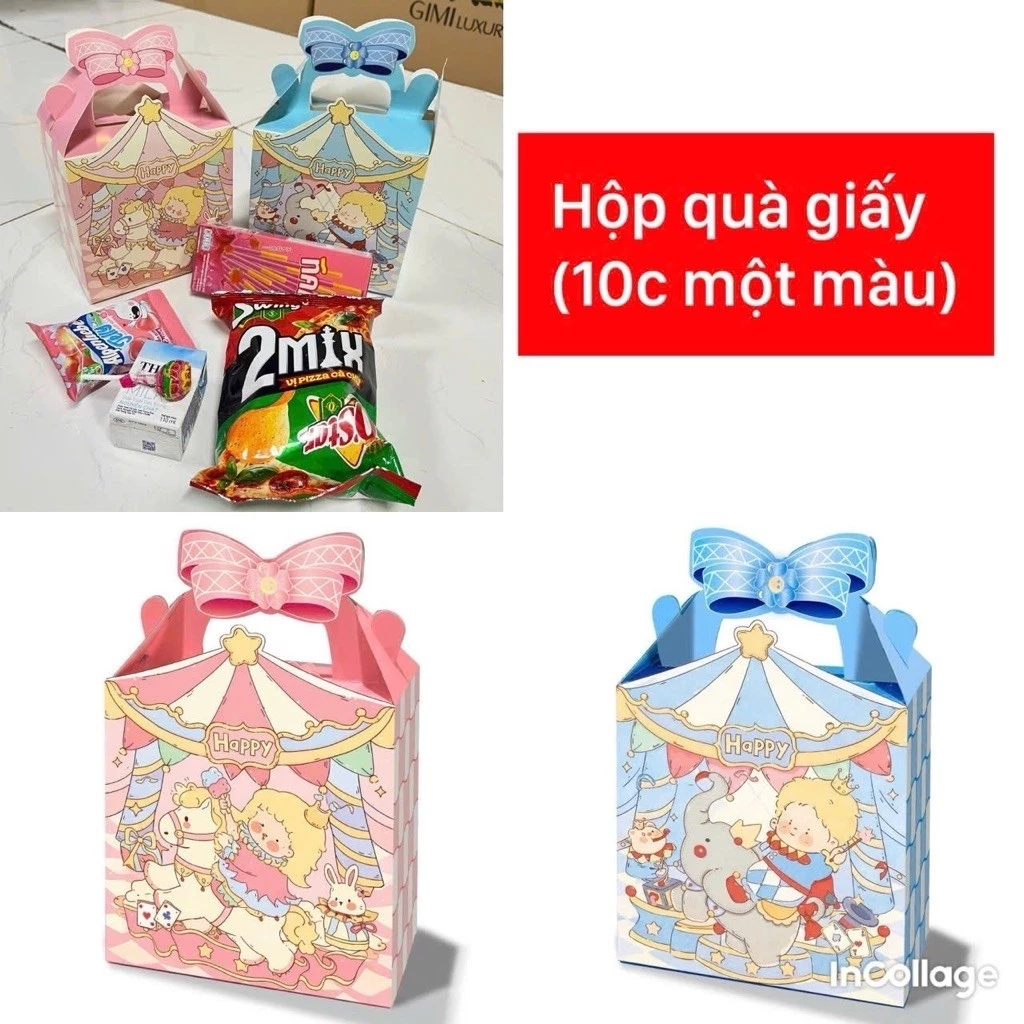 (Combo 10c) Hộp Lâu Đài đựng bánh kẹo, quà các dịp lễ, sinh nhật cho bé yêu